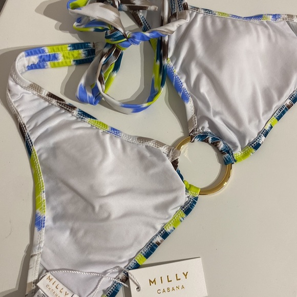 🆕Milly Cabana “Santorini” Halter Bikini Top, Size P - Picture 6 of 6